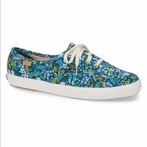 Keds Rifle Paper Co. Sneakers, Meadow Blue Sz 8.5